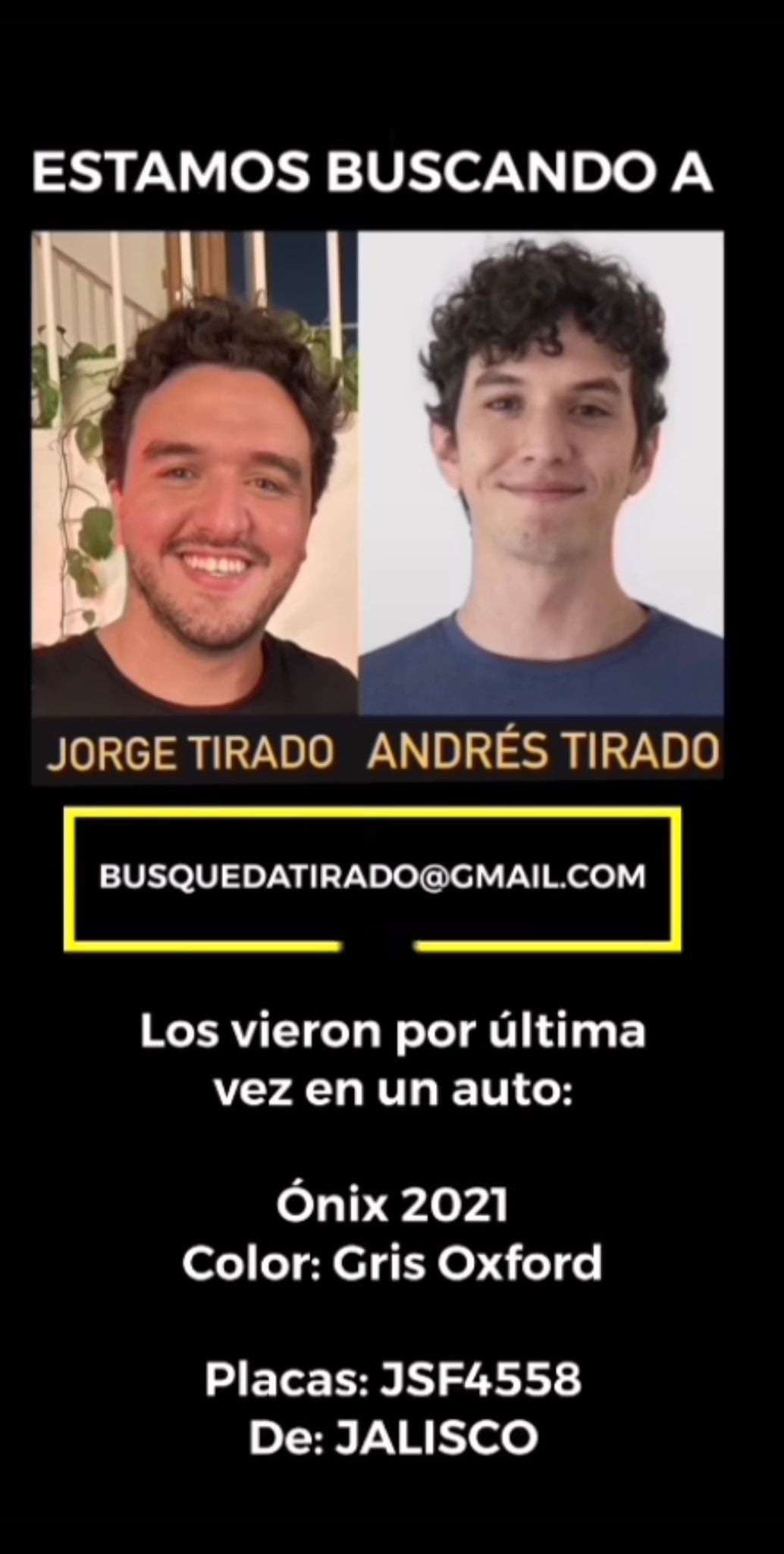 Búsqueda de los hermanos Tirado