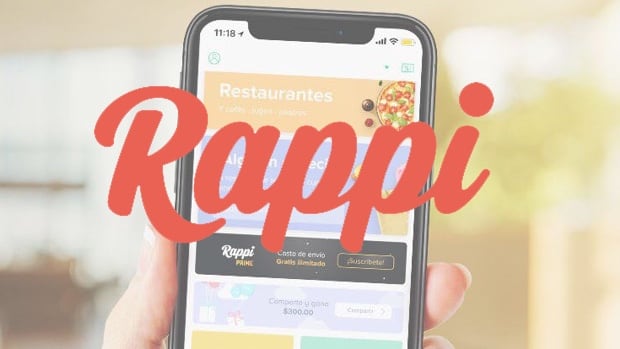La aplicación de comercio electrónico de Rappi.