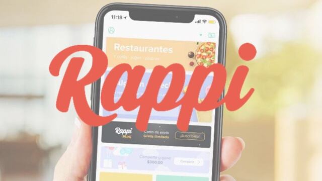 La aplicación de comercio electrónico de Rappi.