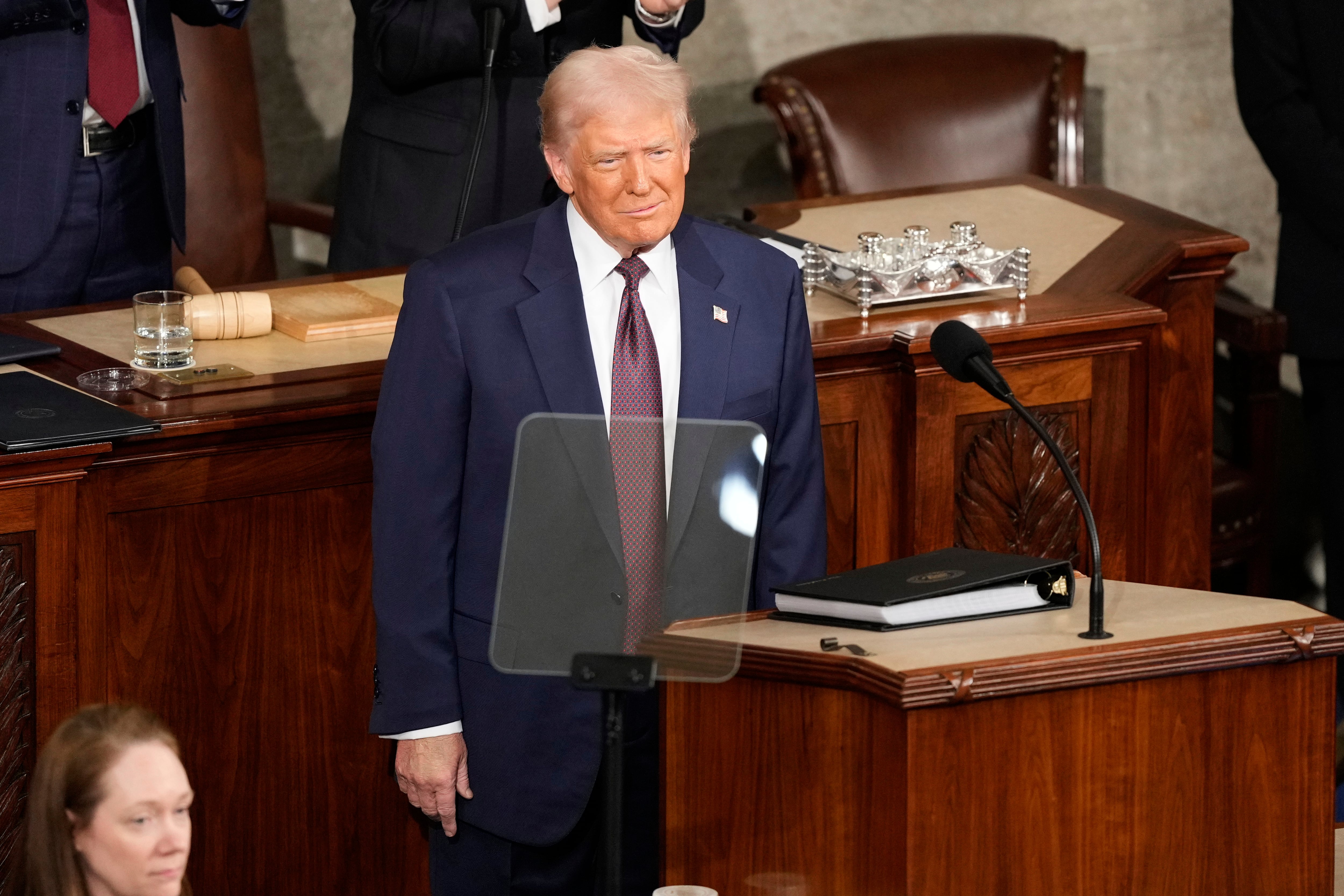 Donald Trump, presidente de Estados Unidos en su conferencia de este martes 4 de marzo.