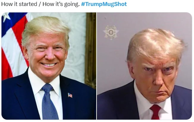 Foto de Donald Trump arrestado dejó una ola de memes