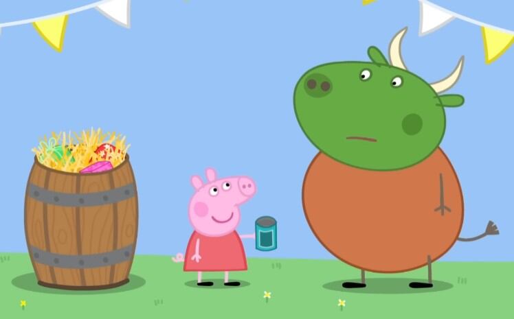 Peppa Pig celebrando el Día del Niño