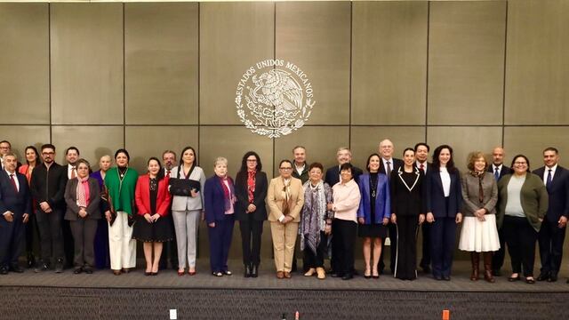 18 integrantes del gabinete del gobierno del presidente López Obrador y 14 del gobierno entrante.