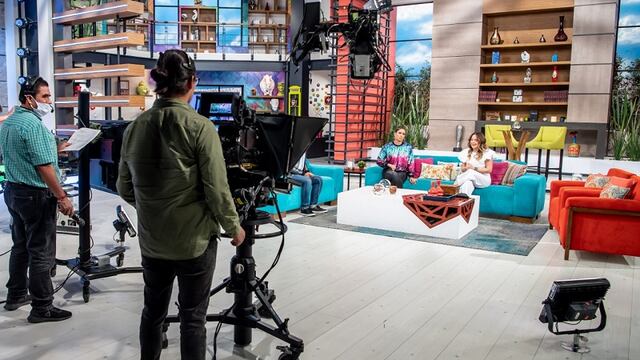 Set de filmación en Televisa