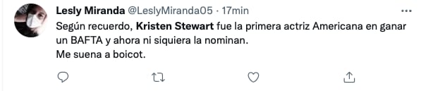 Kristen Stewart vuelve a ser tendencia ahora tras no haber sido nominada a los BAFTA 2022