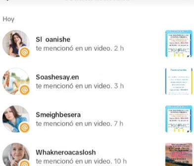 Etiquetas en TikTok
