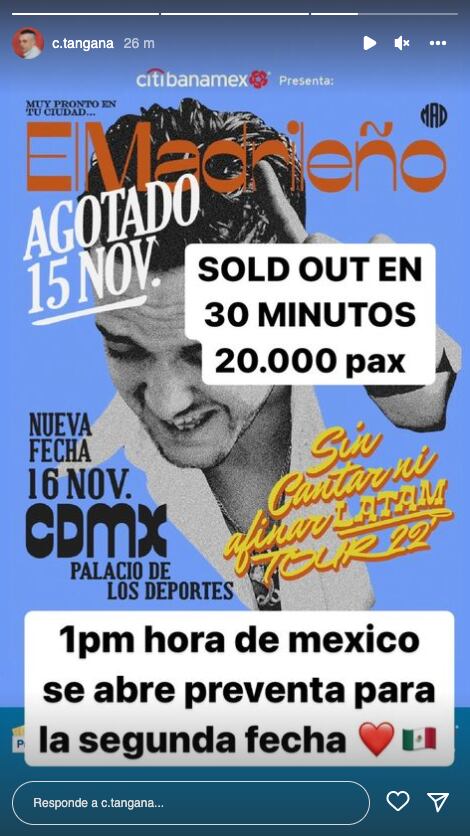 C. Tangana segunda fecha