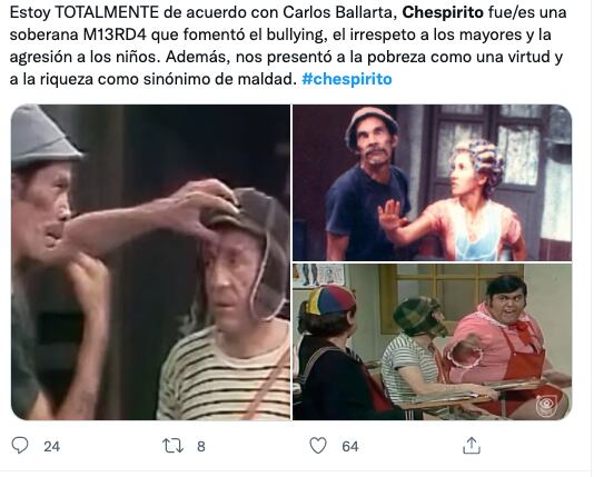Memes de Carlos Ballarta y Chespirito tras críticas