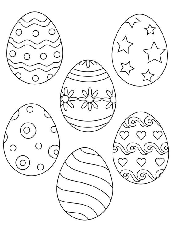 Dibujos de huevos de Pascua