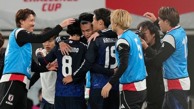 Selección de Japón, en el duelo amistoso ante Brasil.