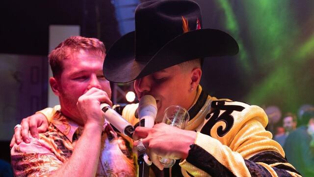 Eduin Caz en la fiesta de la hija del Canelo Álvarez.