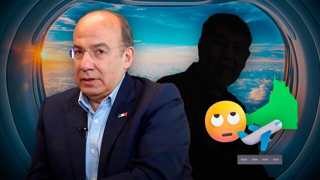 Felipe Calderón en un vuelo a Campeche con uno de sus más grandes enemigos