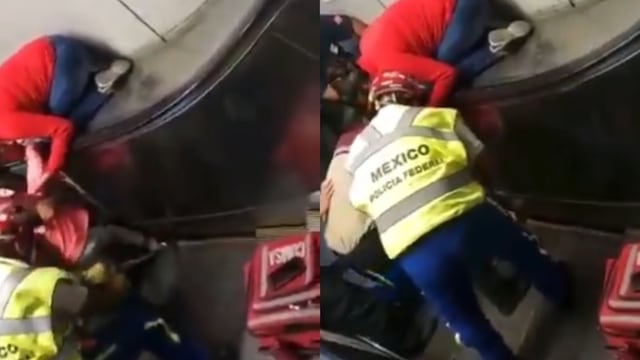 Niña se atora en el Metro