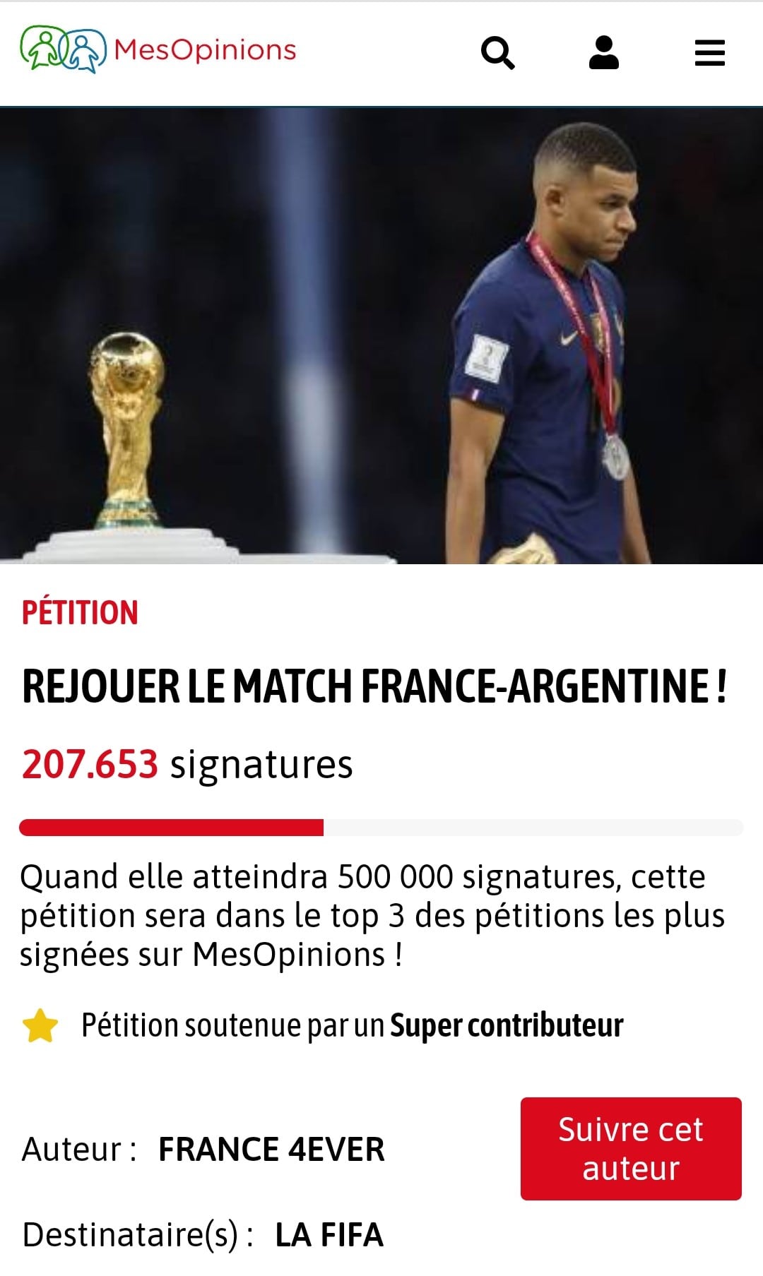 Petición Francia