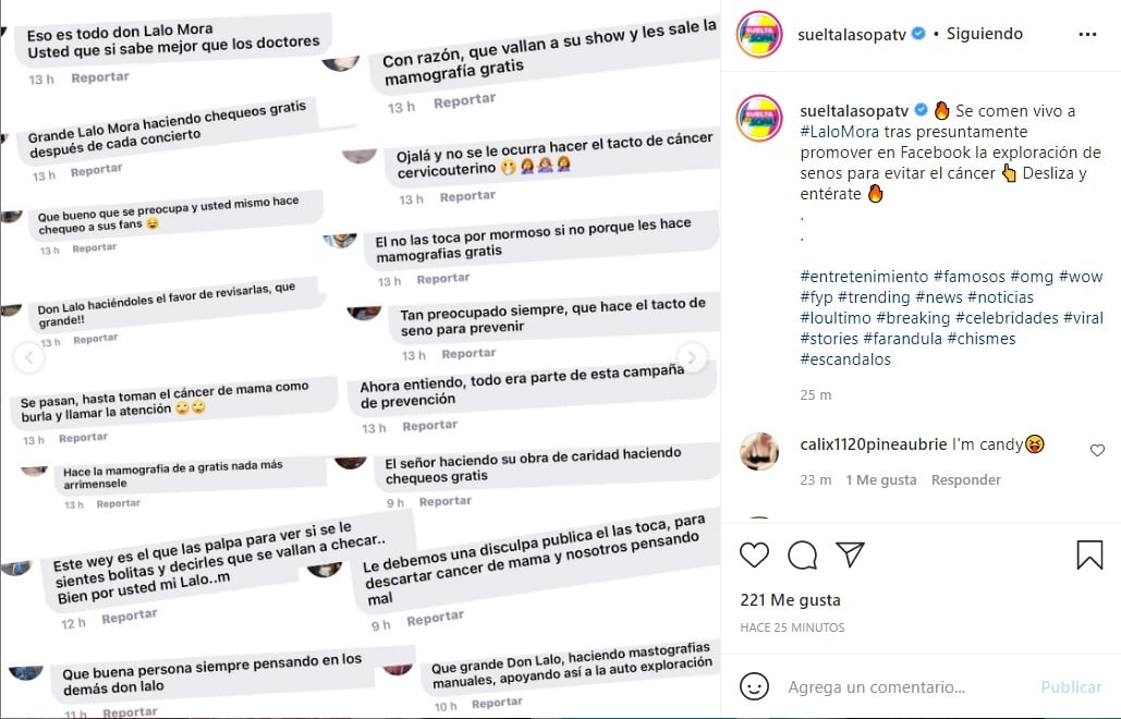 Lalo Mora recibe burlas por apoyo a la lucha contra el cáncer de mama