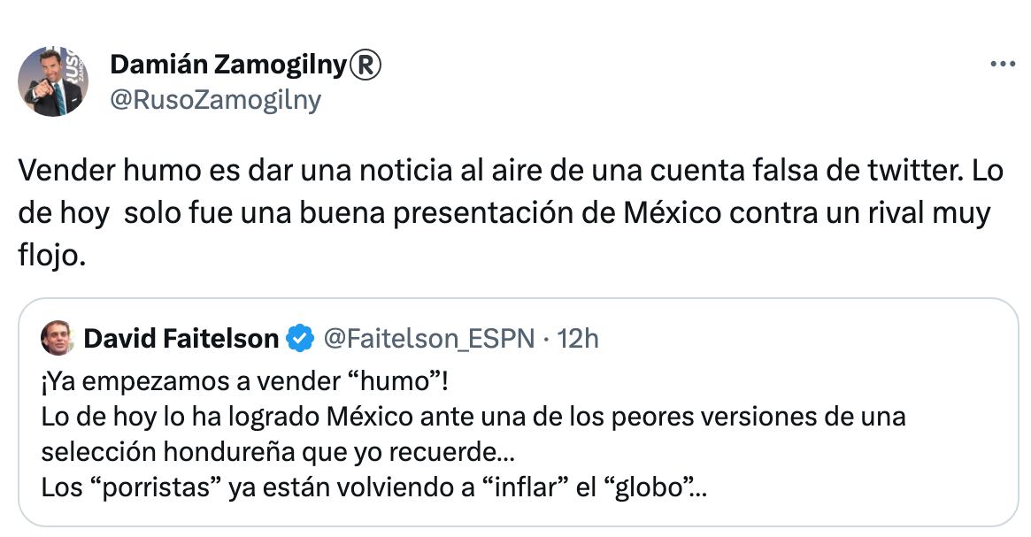 Zamogilny le responde a Faitelson