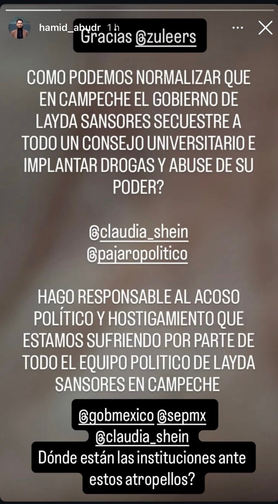 Denuncian persecución política en contra del rector de la Universidad Autónoma de Campeche