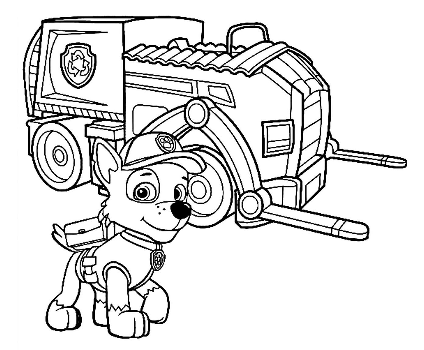 5 dibujos de los Big Truck Pups de Paw Patrol: Plantillas bonitas para imprimir y colorear