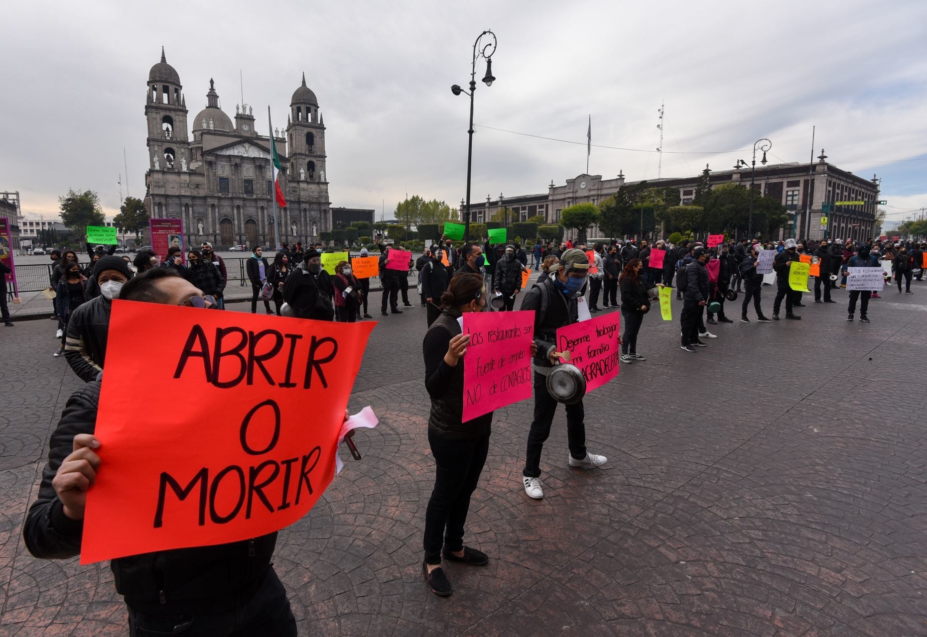 Protesta en Edomex de restaurantes