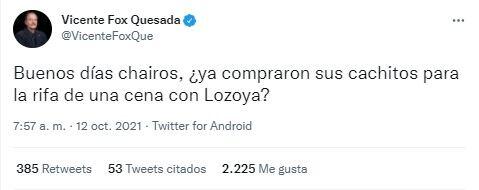 Vicente Fox sobre Emilio Lozoya