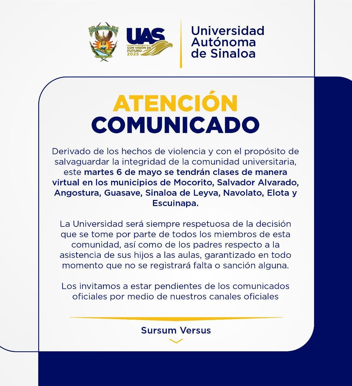 Culiacán, Sinaloa hoy 6 de mayo 2025: escuelas de 8 municipios suspendieron clases por la violencia