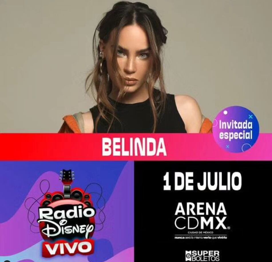 Belinda formará parte de Radio Disney 2023 en la Arena CDMX