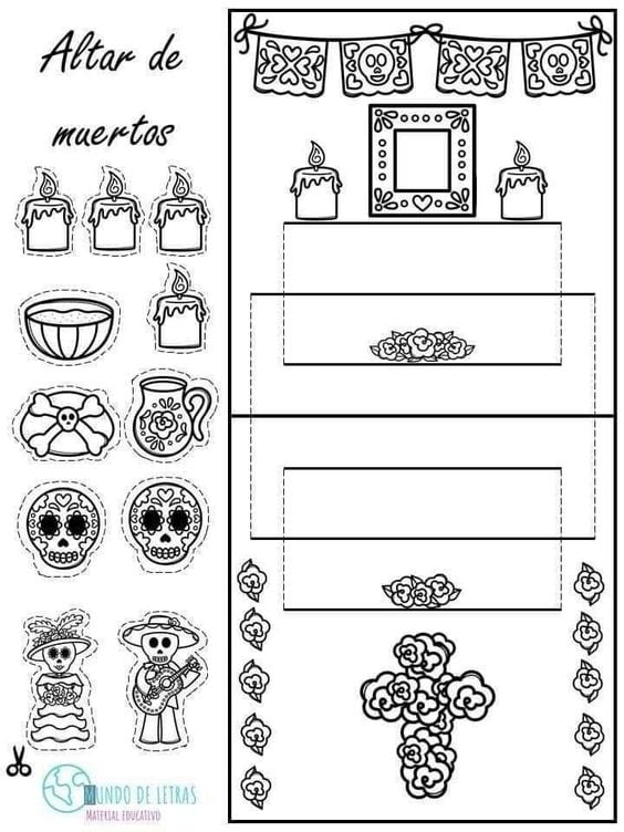 Altar de muertos, dibujos