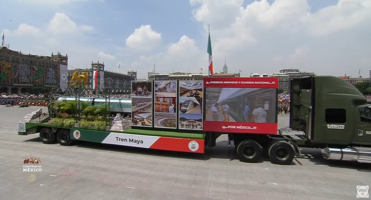 Tren Maya en el Desfile Militar 2024