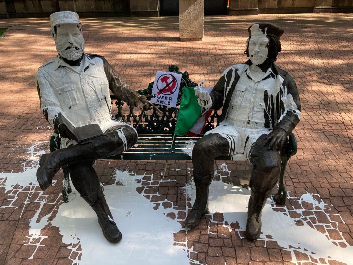 Esculturas de Fidel Castro Che Guevara y en la CDMX