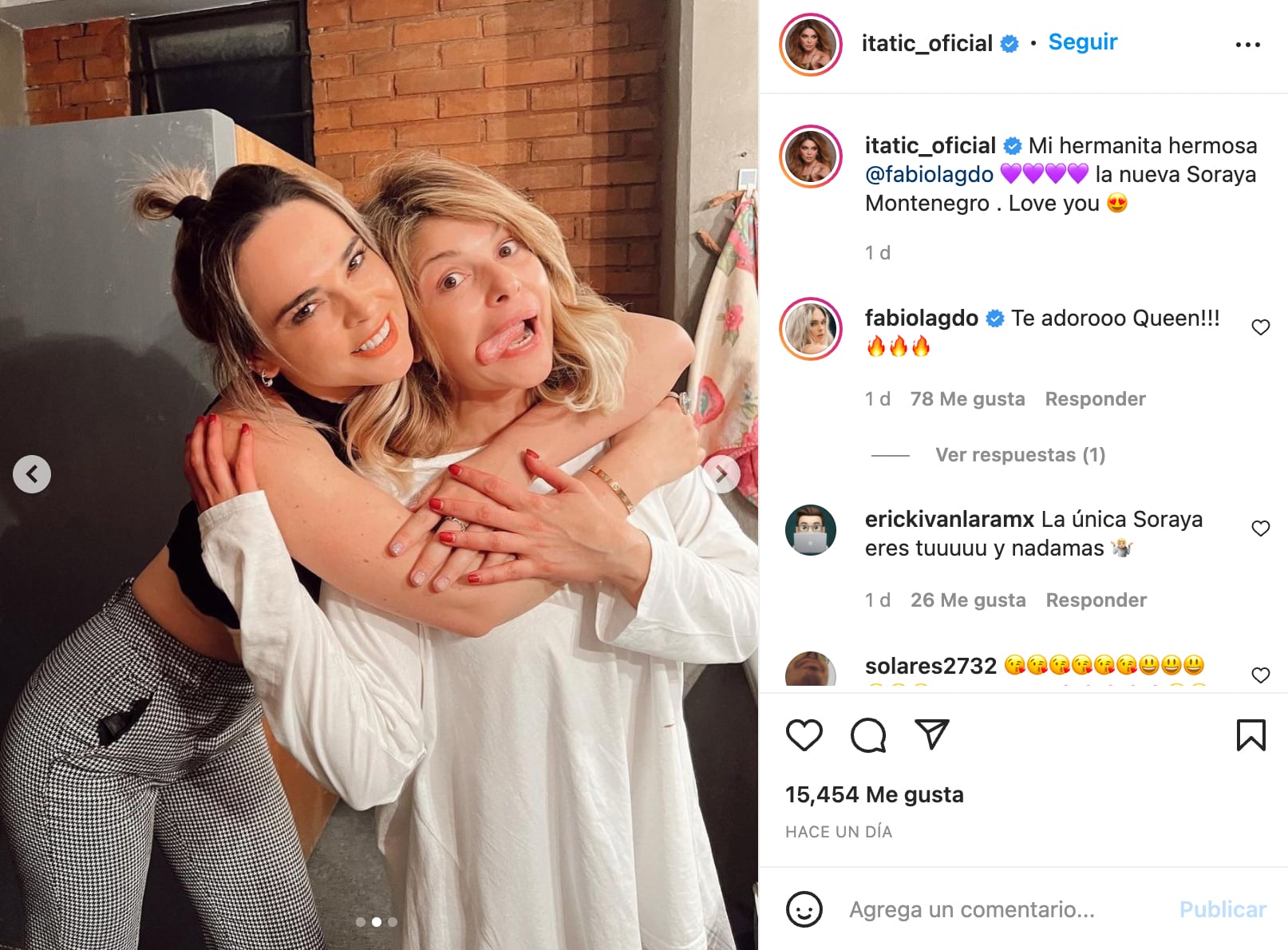 Itatí Cantoral y Fabiola Guajardo