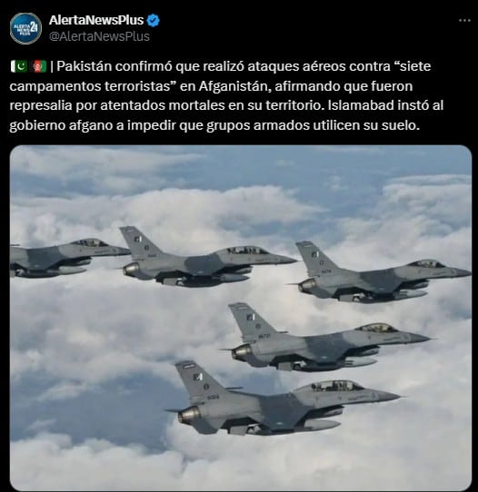 Pakistán lanza ataques en la frontera con Afganistán