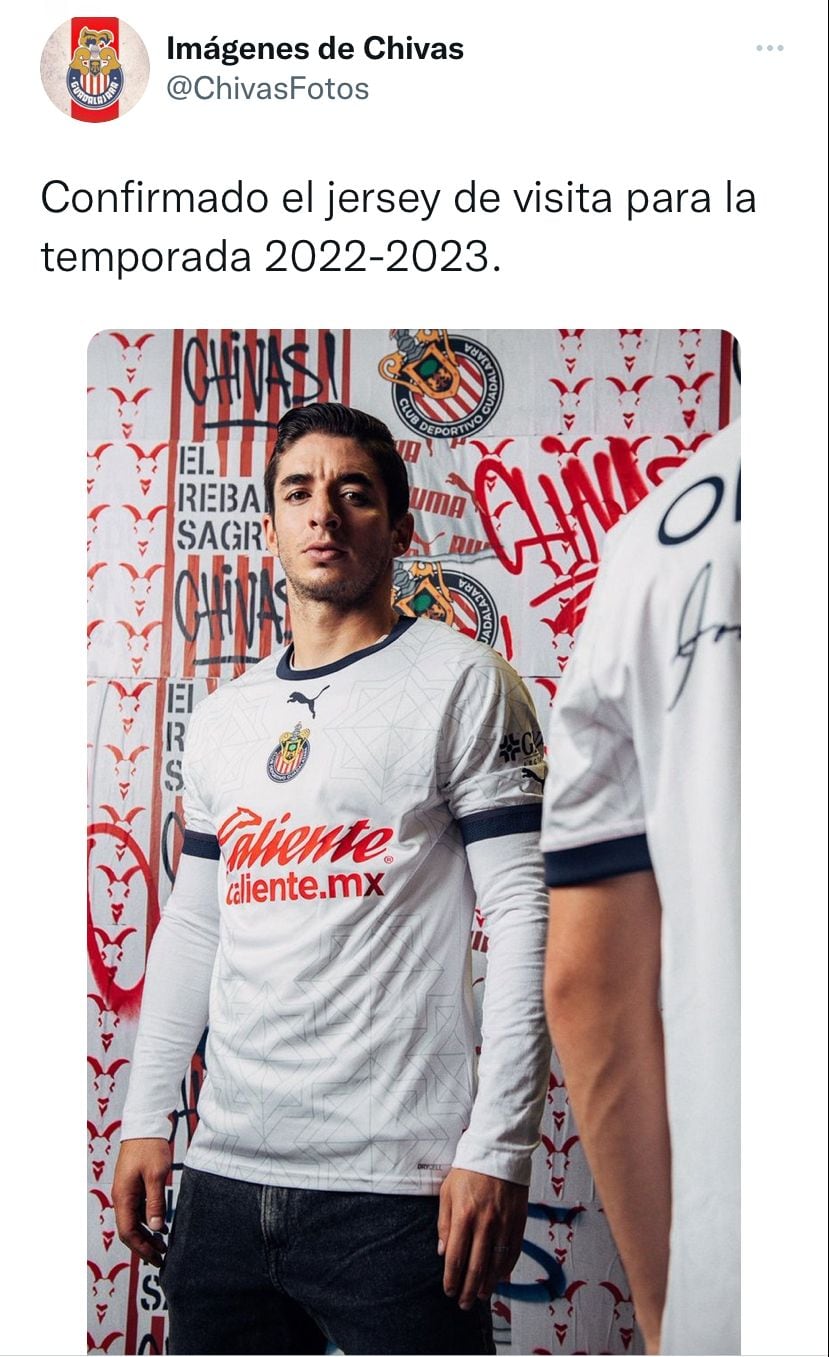 Se filtró la playera de visitante del Club Chivas para el Apertura 2022.