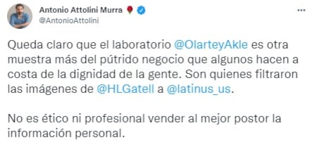 Attolini critica al laboratorio Olarte y Akle