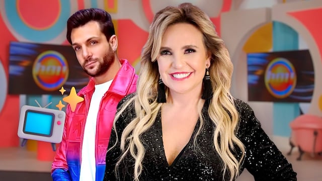 Nicola Porcella y la productora de Hoy Andrea Rodríguez