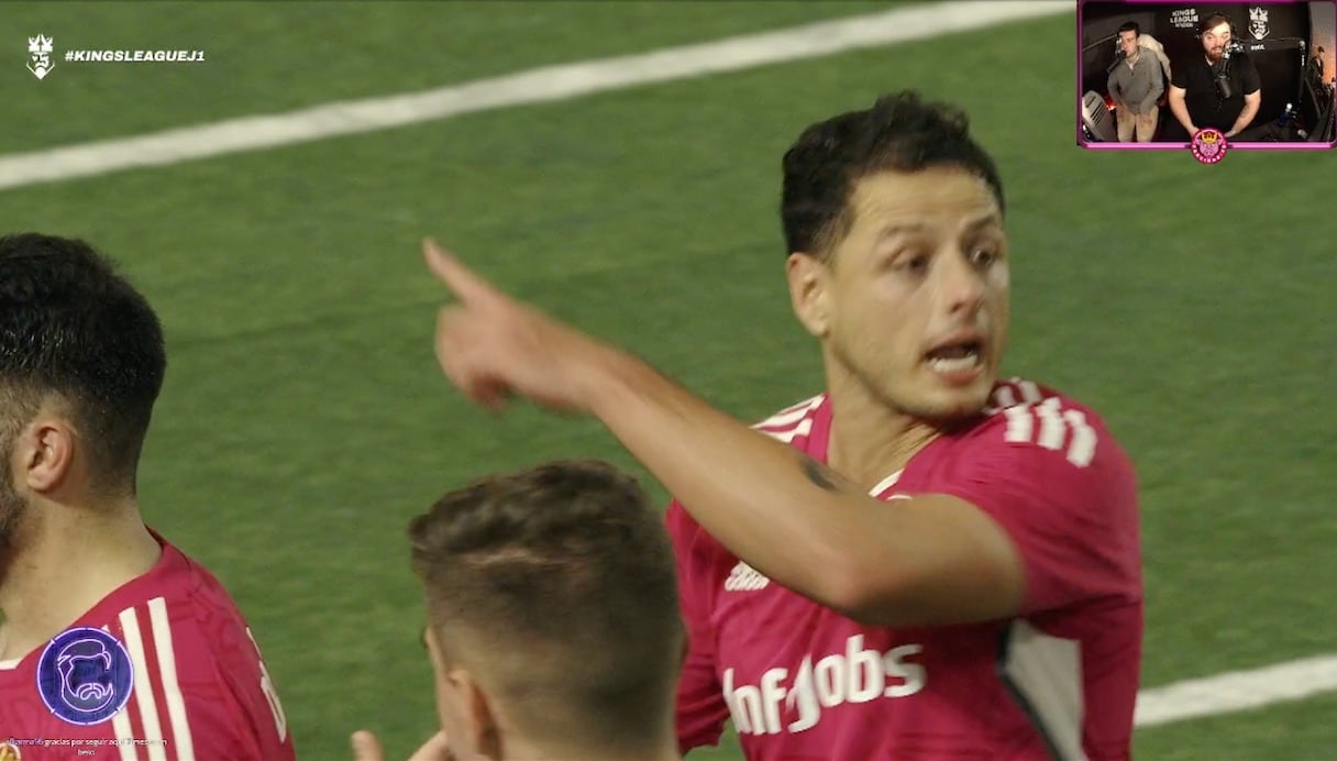 Chicharito Hernández debutó con Porcinos FC en la Kings League.
