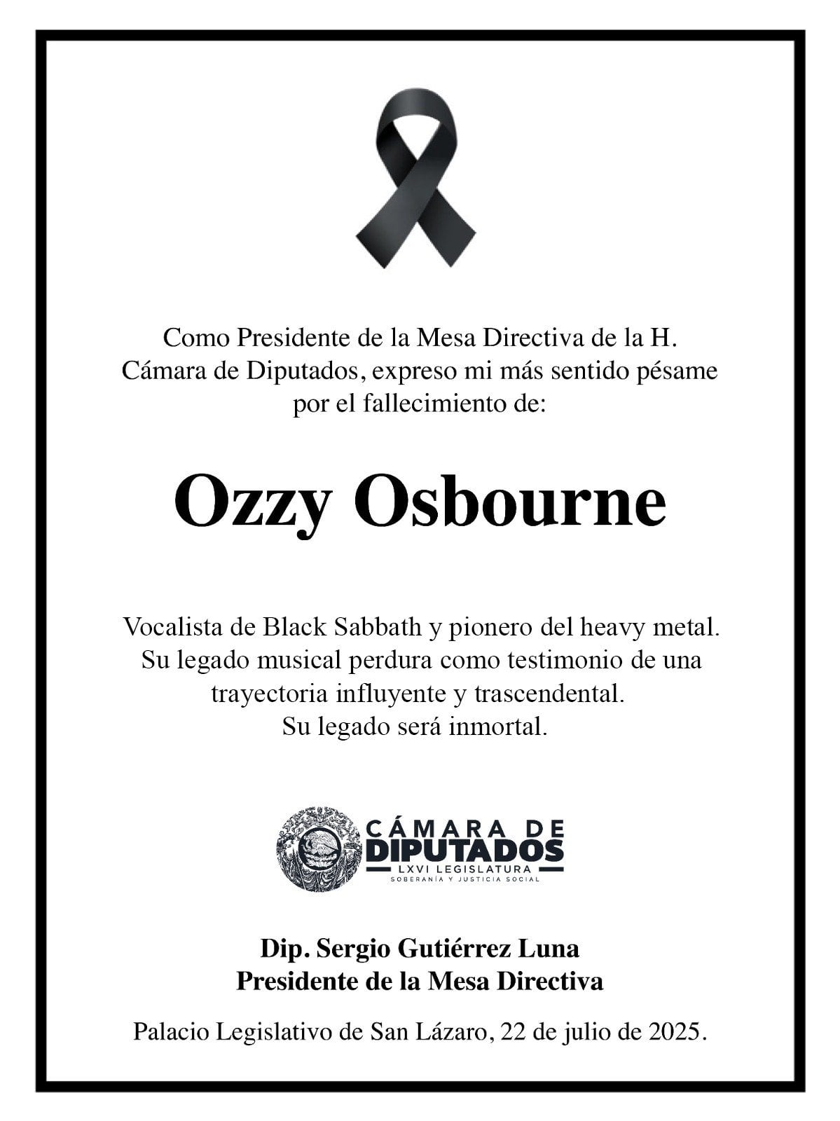 Muerte de Ozzy Osbourne