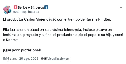 Revelan motivo por el que Karime Pindter quedó fuera de "Mi verdad oculta"