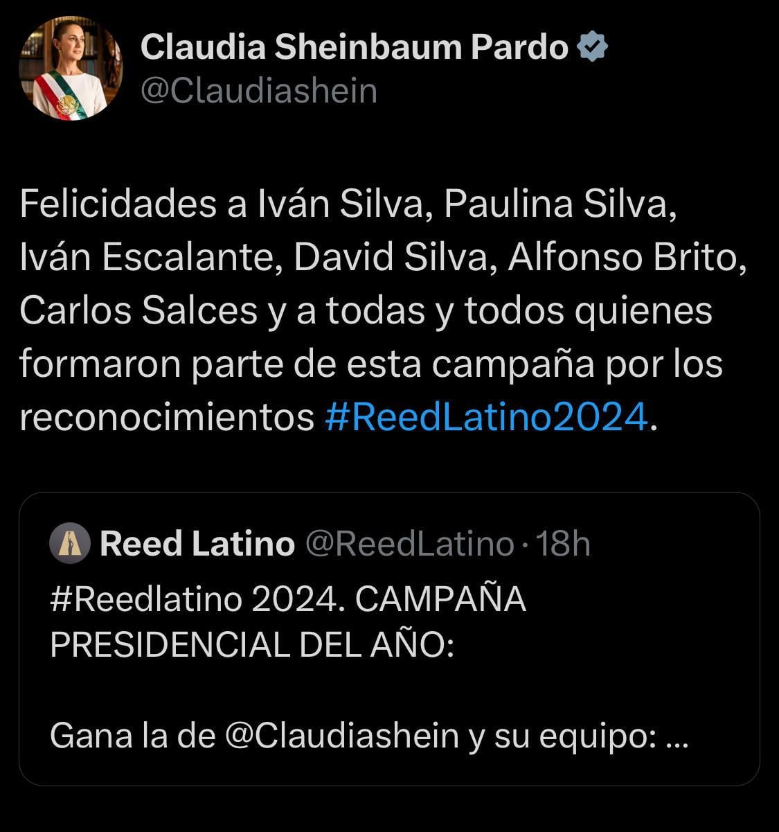 Premian a Claudia Sheinbaum como la mejor campaña presidencial del año