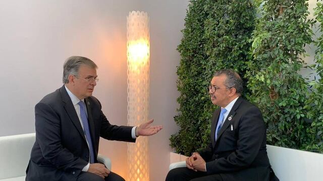Marcelo Ebrard y Tedros Adhanom Ghebreyesus