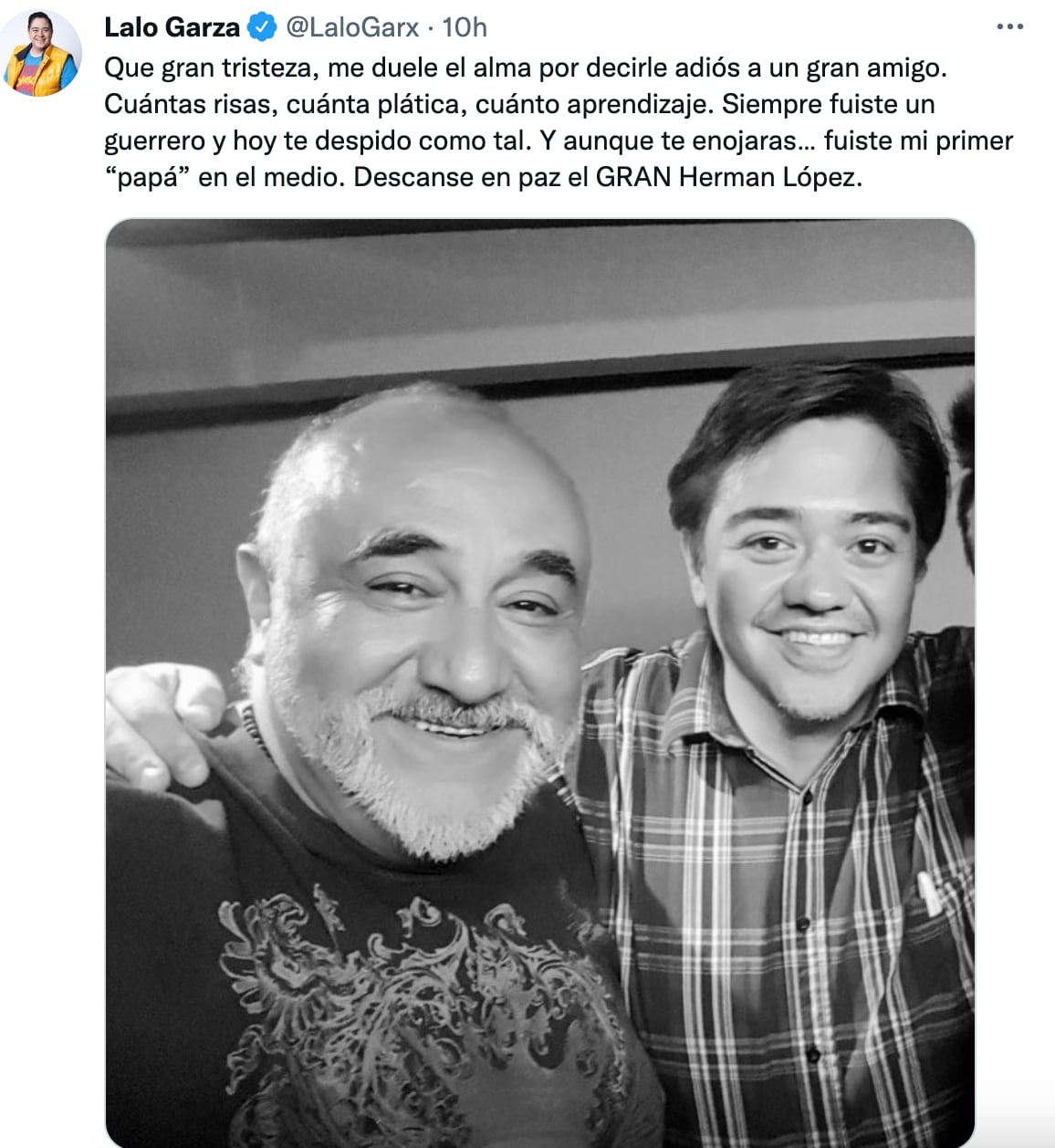 Colegas se despiden de Hermán López, actor de doblaje
