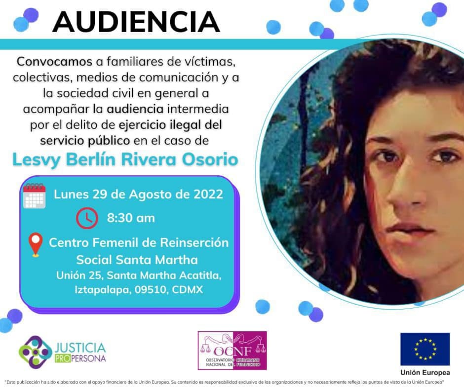 Audiencia por la revictimización contra Lesvy