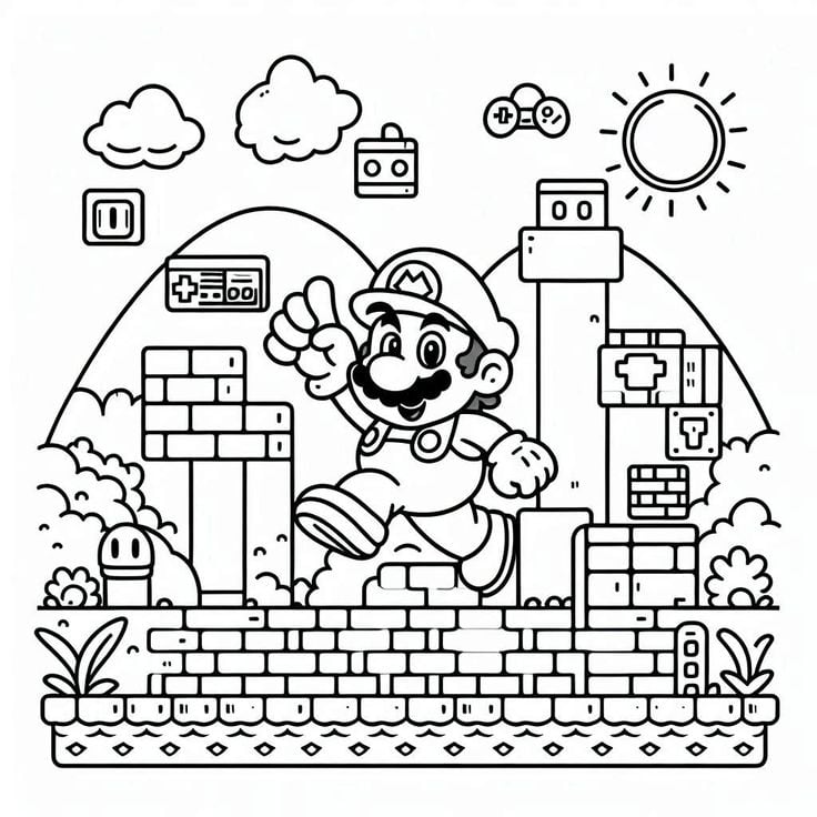 Dibujos de Mario Bros. para colorear