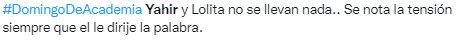 Sobre Lolita Cortés y Yahir en La Academia.
