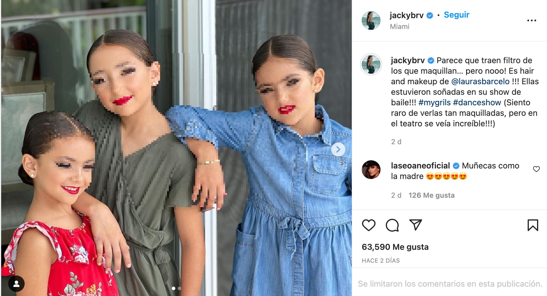 Jacky Bracamontes es criticada por maquillar a sus hijas