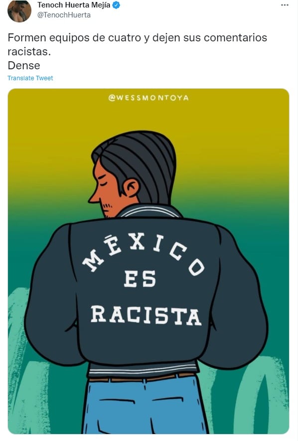 Tenoch Huerta dice que México es racista