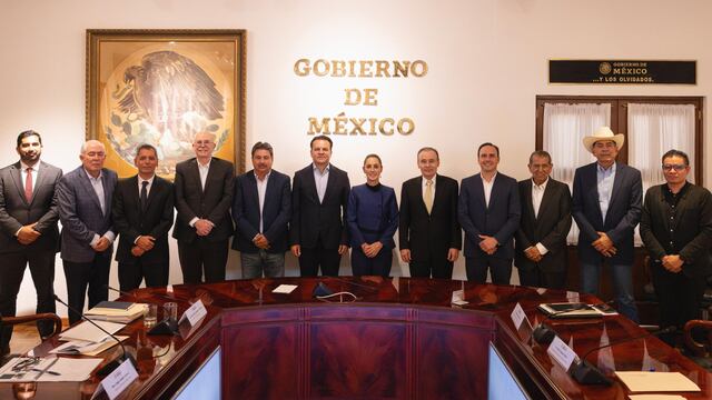 Esteban Villegas y Claudia Sheinbaum en reunión