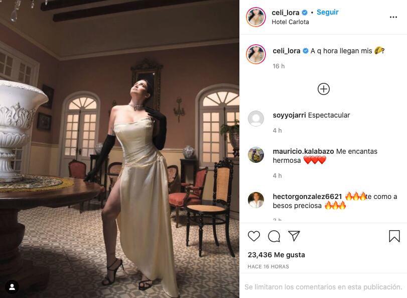 Celia Lora publica nuevas fotos en su Instagram