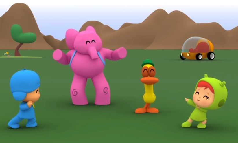 Pocoyó disfruta de la playa en verano