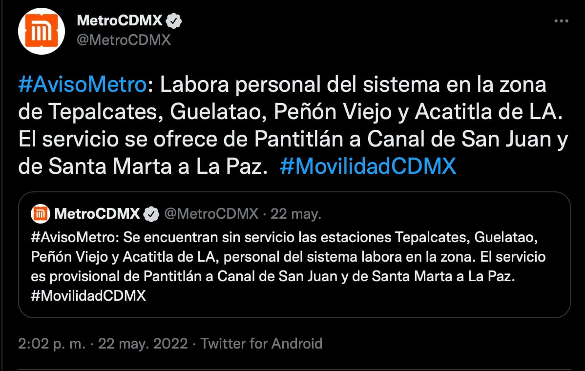 Línea A del Metro de la CDMX suspende servicio durante fin de semana