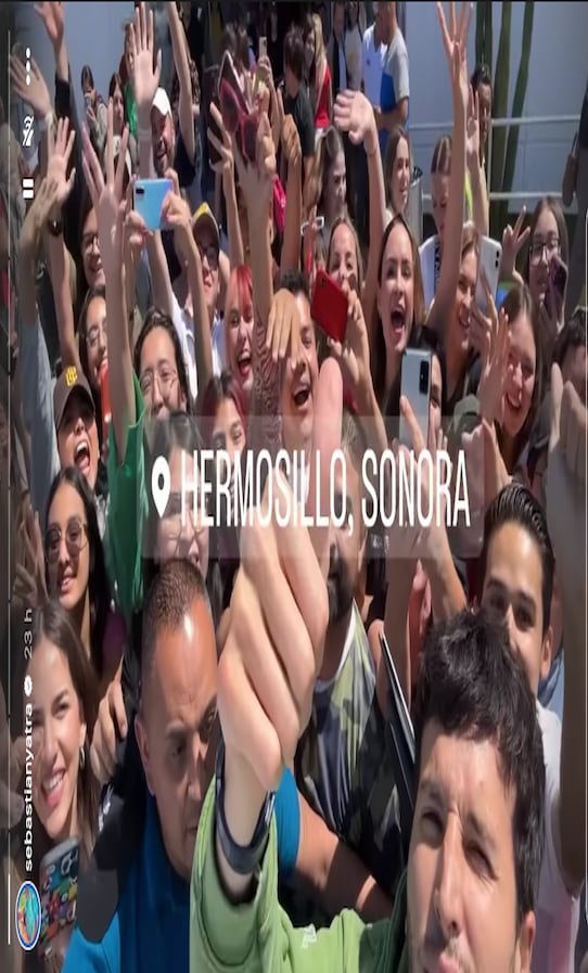 Sebastian Yatra es interceptado por sus fans de Hermosillo, horas previas de su presentación